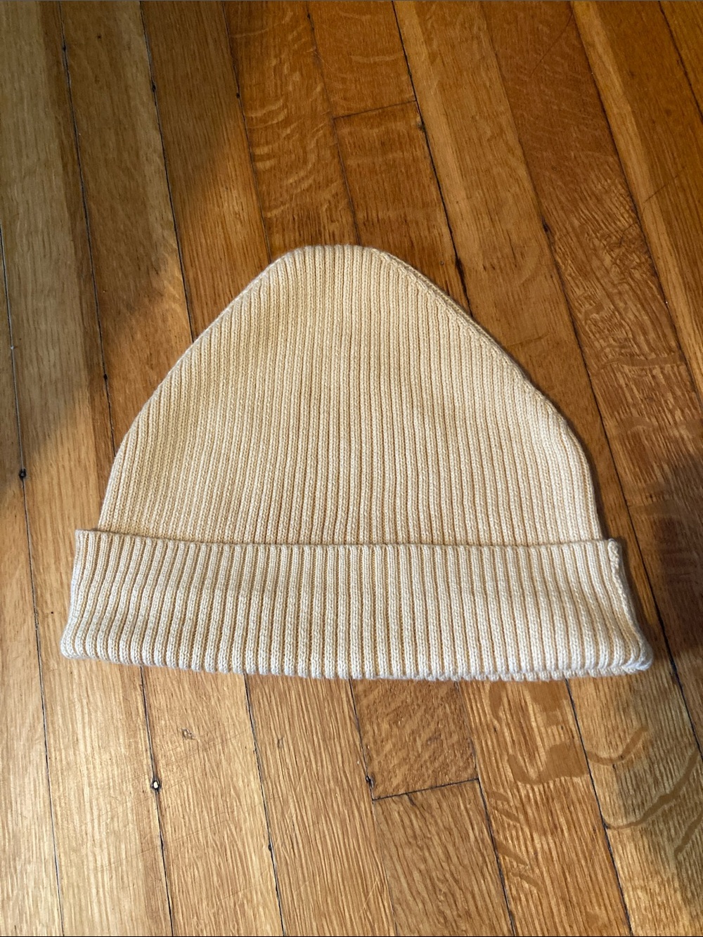 James Street Co. Cream Yellow Cotton Knit Beanie